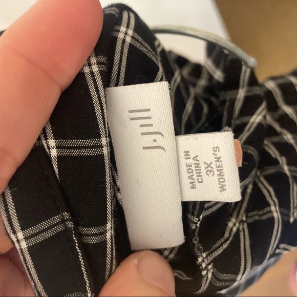 J. Jill Plaid Button Back Longline Tunic Top Sz 3X - Picture 7 of 7